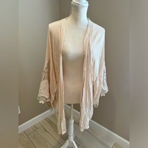 NWT! MAY & JULY Boutique Cream Embroidered Kimono